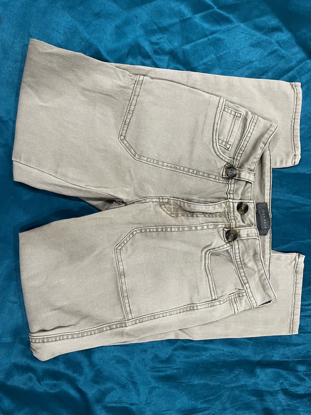 Suzy Shier Tan Straight Jeans Size 7
